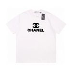 香奈兒Chanel頂級高仿限定植絨logo短袖T恤