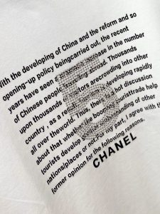 新品原單高仿香奈兒時尚帥氣圓領短袖T恤 logo燙鑽