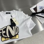 FEND芬迪原單純白色精品衣服短袖T恤男款