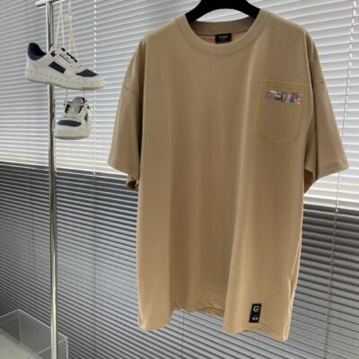 高克重頂級高仿芬迪圓領T恤