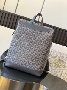 1比1複刻GOYARD高雅德包 Goyardine帆布 Cisalpin 雙肩揹包 灰色