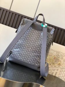 1比1複刻GOYARD高雅德包 Goyardine帆布 Cisalpin 雙肩揹包 灰色