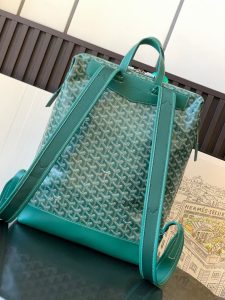 1比1複刻GOYARD高雅德包 Goyardine帆布 Cisalpin 雙肩揹包 緑色