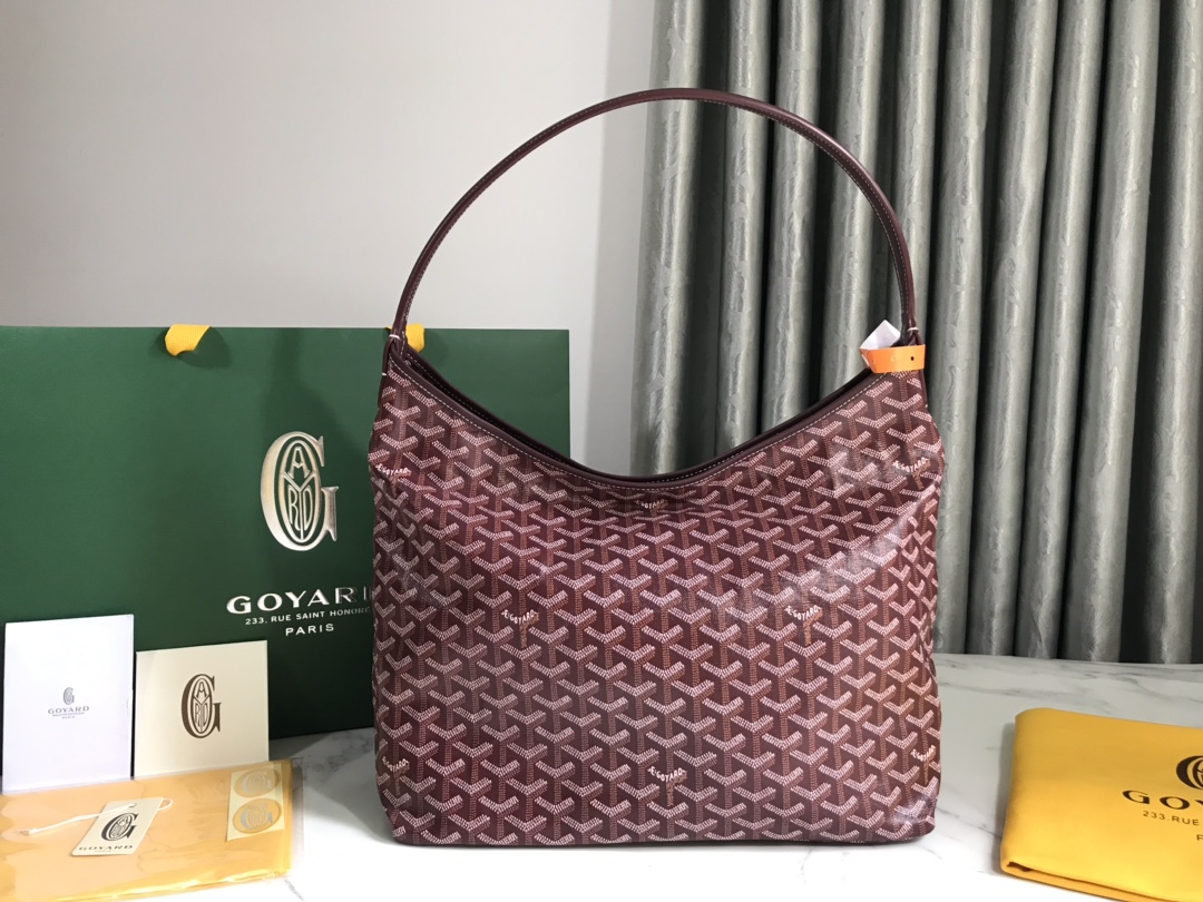 goyard202404140100001.jpg 高仿奢侈包GOYARD高雅德 Bohème Hobo包袋 流浪包腋下包 酒紅