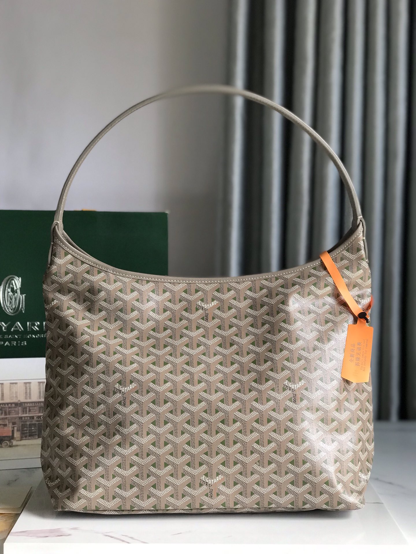 goyard202404140300003.jpg 高仿奢侈包GOYARD高雅德 Bohème Hobo包袋 流浪包腋下包 棕色