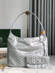 高仿奢侈包GOYARD高雅德 Bohème Hobo包袋 流浪包腋下包 銀色