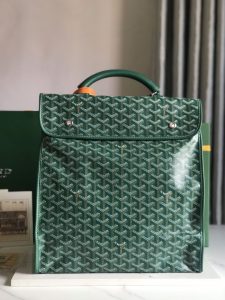 複刻奢侈品包GOYARD高雅德 Goyardine帆布 SAINT LEGER 揹包雙肩包 緑色