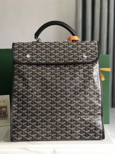 複刻奢侈品包GOYARD高雅德 Goyardine帆布 SAINT LEGER 揹包雙肩包 黑色