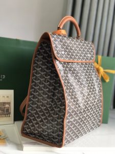 複刻奢侈品包GOYARD高雅德 Goyardine帆布 SAINT LEGER 揹包雙肩包 黑棕