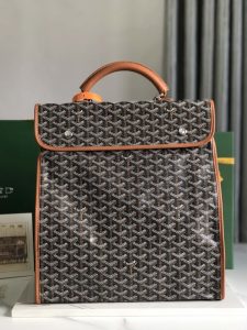 複刻奢侈品包GOYARD高雅德 Goyardine帆布 SAINT LEGER 揹包雙肩包 黑棕