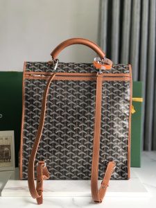 複刻奢侈品包GOYARD高雅德 Goyardine帆布 SAINT LEGER 揹包雙肩包 黑棕