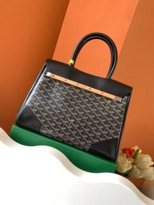 一比一複刻GOYARD高雅德包 Goyardine帆布 Saïgon托特包Tote 黑色