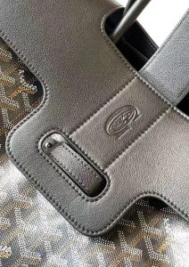 一比一複刻GOYARD高雅德包 Goyardine帆布 Saïgon托特包Tote 黑色