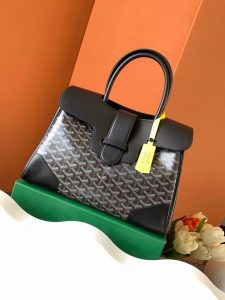 一比一複刻GOYARD高雅德包 Goyardine帆布 Saïgon托特包Tote 黑色
