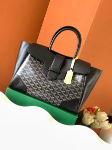 一比一複刻GOYARD高雅德包 Goyardine帆布 Saïgon托特包Tote 黑色