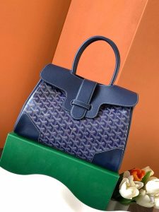 一比一複刻GOYARD高雅德包 Goyardine帆布 Saïgon托特包西貢Tote 深藍