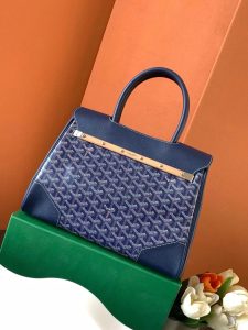 一比一複刻GOYARD高雅德包 Goyardine帆布 Saïgon托特包西貢Tote 深藍