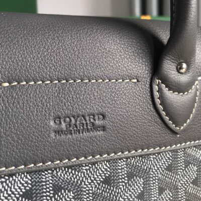 高仿奢侈品GOYARD高雅德包 Goyardine帆布 Alpin迷你雙肩包揹包 灰