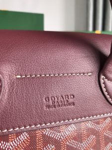 高仿奢侈品GOYARD高雅德包 Goyardine帆布 Alpin迷你雙肩包揹包 酒紅
