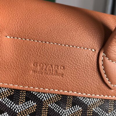 高仿奢侈品GOYARD高雅德包 Goyardine帆布 Alpin迷你雙肩包揹包 黑棕