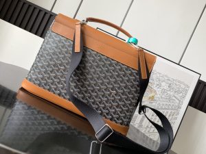 一比一原單GOYARD高雅德包包 CITADIN 小號郵差包 公文包 棕色