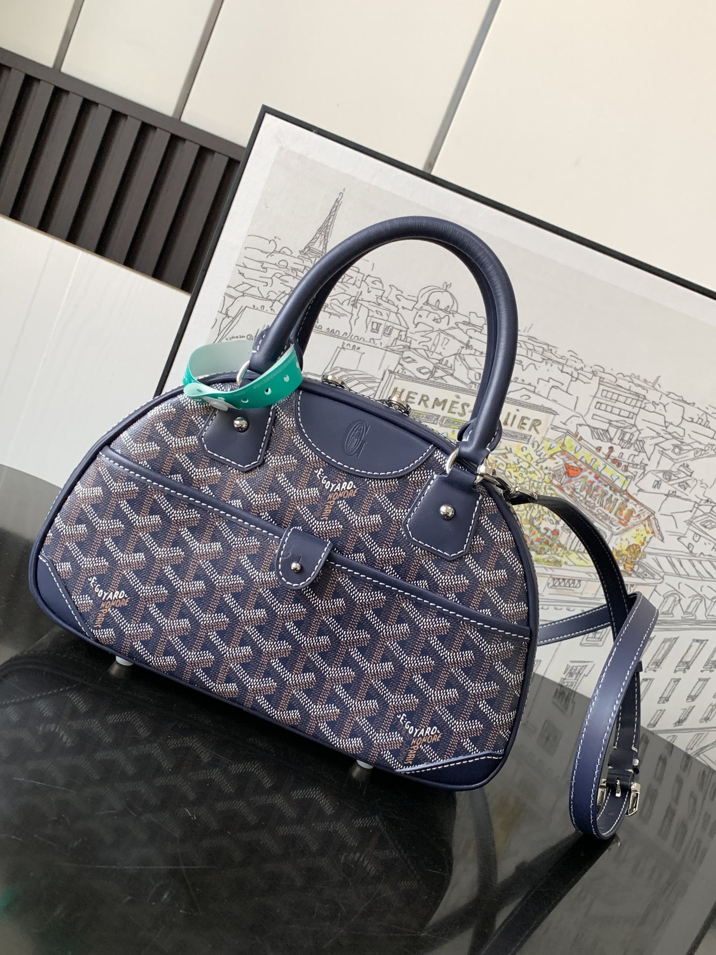 goyard202404181200006.jpg 一比一高仿GOYARD高雅德包包 保齡球包 手提包 深藍