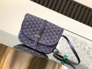 一比一複刻GOYARD高雅德包包 BELVEDERE 小號包單肩包 深藍