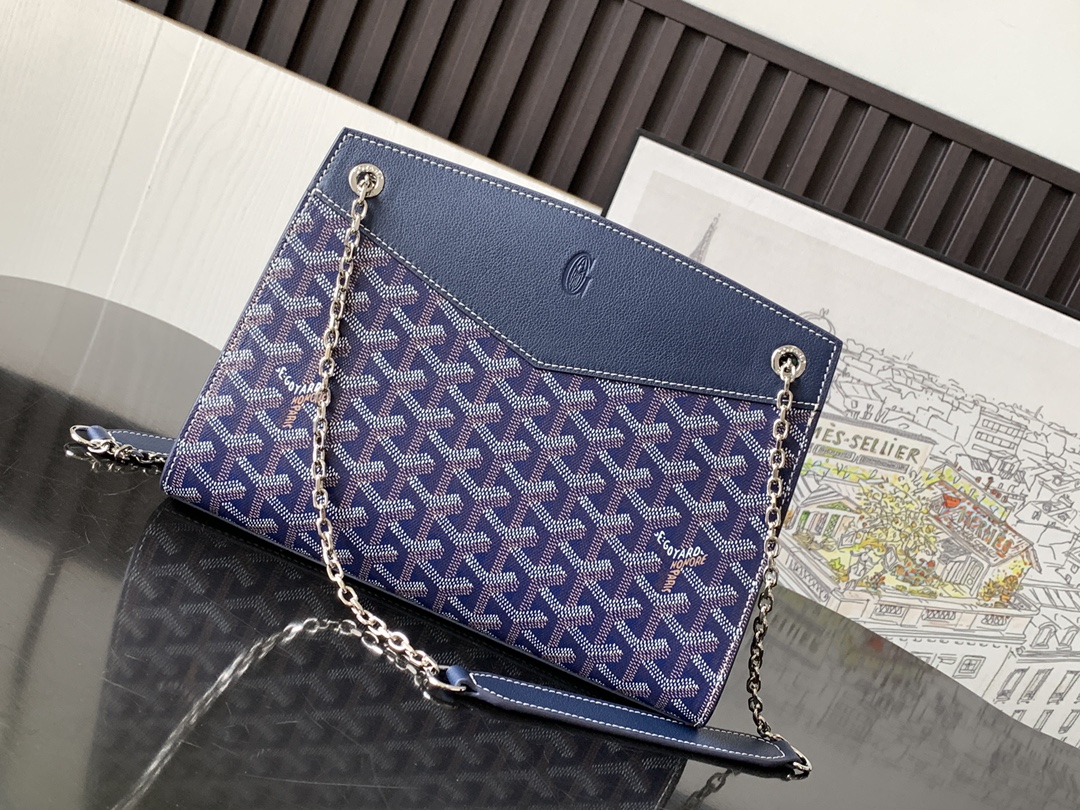 goyard202404183300009.jpg 高仿1比1名牌包GOYARD高雅德 Rouette小號硬版鏈條單肩包 深藍