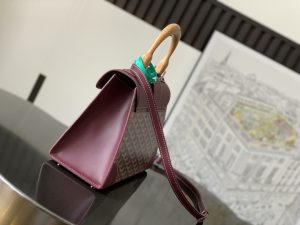 複刻奢侈品包GOYARD高雅德 Saïgon小號包西貢包 酒紅