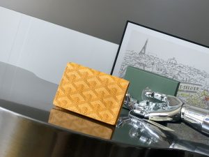 1比1原單GOYARD高雅德錢包 MALESHERBES 卡夾 二折錢包 黃色
