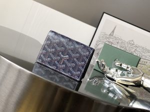 1比1原單GOYARD高雅德錢包 MALESHERBES 卡夾 二折錢包 深藍