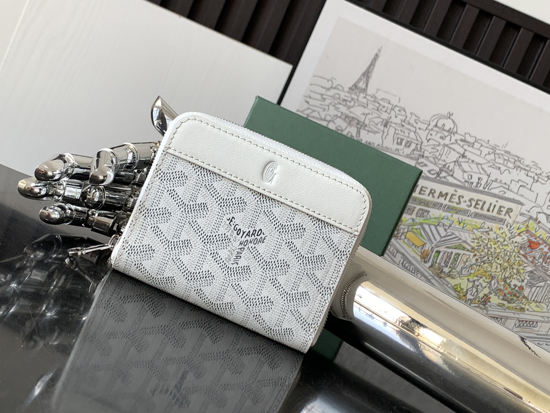 goyard202404213100005.jpg 原單複刻GOYARD高雅德錢包 MATIGNON MINI 零錢包 白色