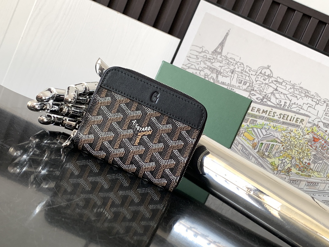 goyard202404213400006.jpg 原單複刻GOYARD高雅德錢包 MATIGNON MINI 零錢包 黑色