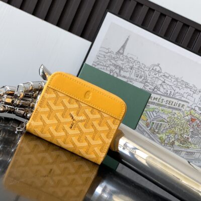 原單複刻GOYARD高雅德錢包 MATIGNON MINI 零錢包 黃色