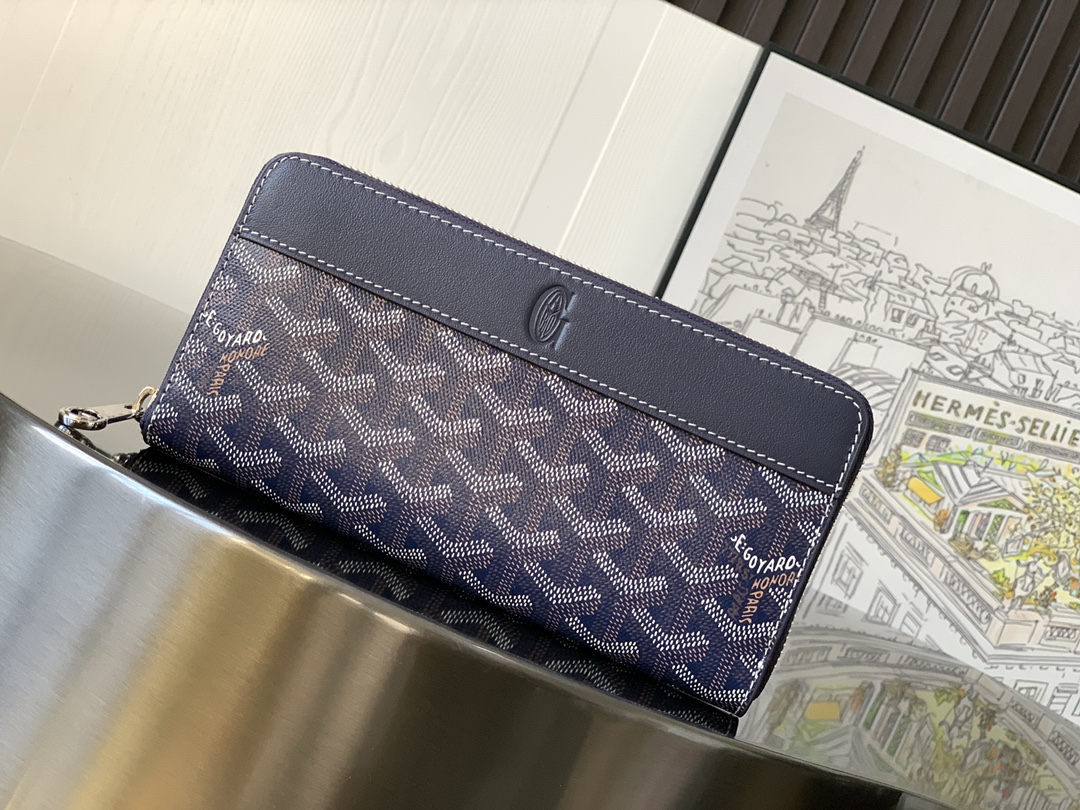 goyard202404214500005.jpg 原單GOYARD高雅德錢包 MATIGNON 大號零錢包 深藍