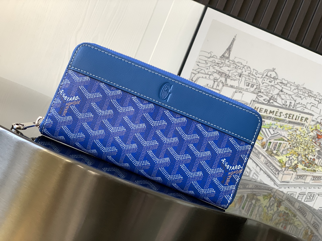 goyard202404214600005.jpg 原單GOYARD高雅德錢包 MATIGNON 大號零錢包 藍色