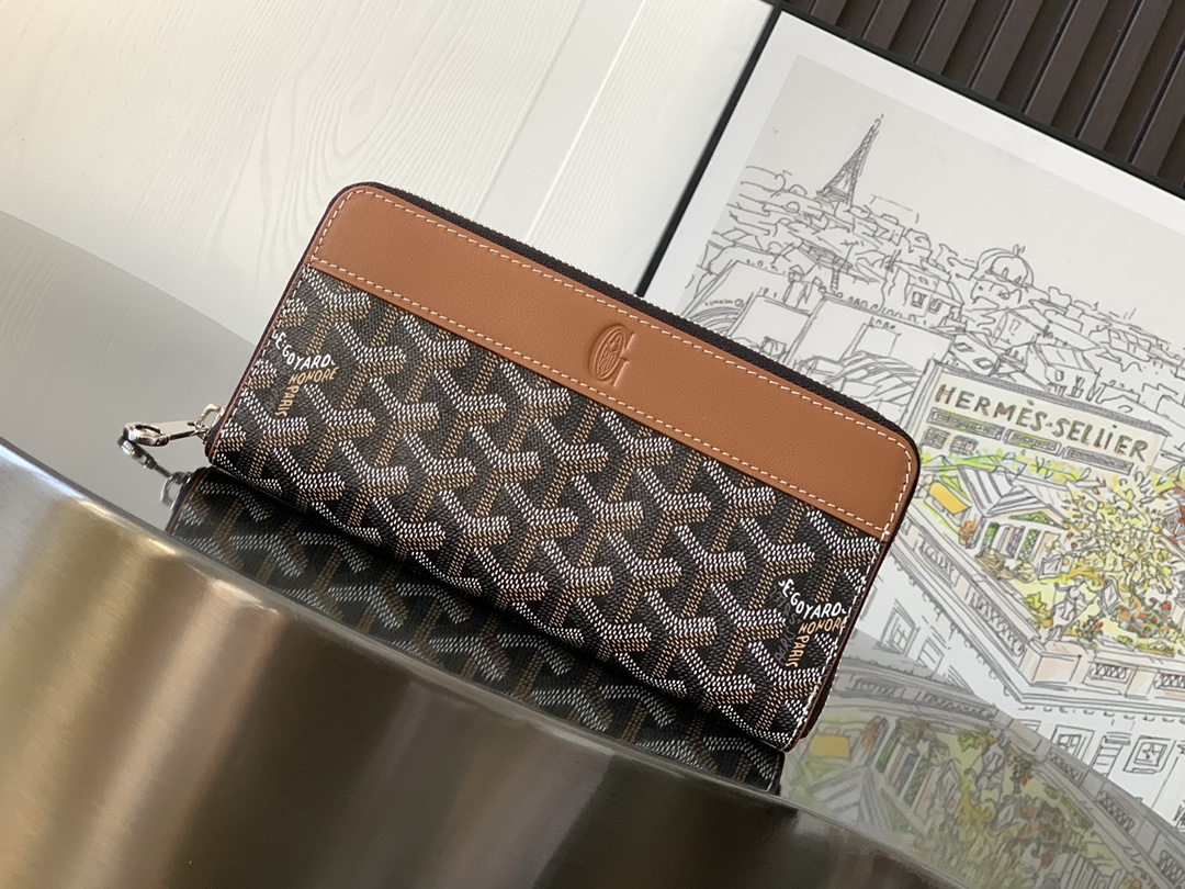 goyard202404214900005.jpg 原單GOYARD高雅德錢包 MATIGNON 大號零錢包 黑棕
