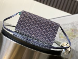 高仿GOYARD高雅德包包 Monte-Carlo 小號手拿包單肩包 深藍
