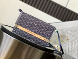 高仿GOYARD高雅德包包 Monte-Carlo 小號手拿包單肩包 深藍