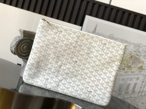 複刻GOYARD高雅德包包 SENAT大號手拿包 白色