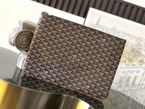 複刻GOYARD高雅德包包 SENAT大號手拿包 黑棕
