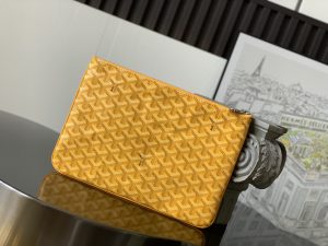 原單複刻GOYARD高雅德包包 SENAT中號手拿包 (MM) 黃色
