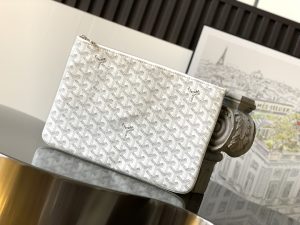原單複刻GOYARD高雅德包包 SENAT中號手拿包 (MM) 白色