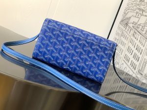 原單一比一GOYARD高雅德錢包 VARENNE 錢包單肩包 藍色