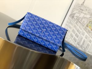 原單一比一GOYARD高雅德錢包 VARENNE 錢包單肩包 藍色