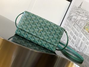 原單一比一GOYARD高雅德錢包 VARENNE 錢包單肩包 緑色