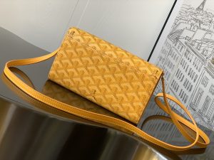 原單一比一GOYARD高雅德錢包 VARENNE 錢包單肩包 黃色