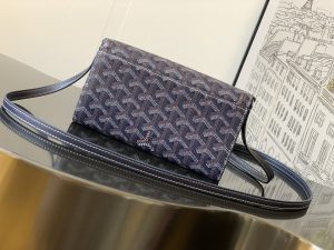 原單一比一GOYARD高雅德錢包 VARENNE 錢包單肩包 深藍