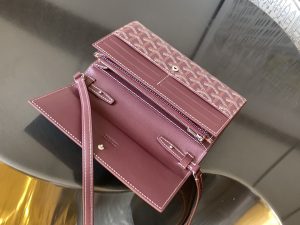 原單一比一GOYARD高雅德錢包 VARENNE 錢包單肩包 酒紅