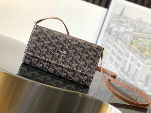 原單一比一GOYARD高雅德錢包 VARENNE 錢包單肩包 黑棕